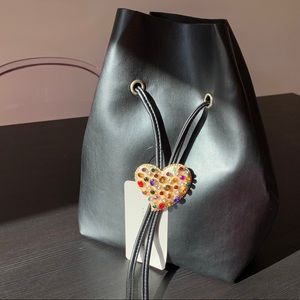 NWT Zara heart hardware handbag